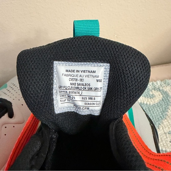 Nike Savaleos Gray Fog Clear Emerald Power Lifting Weightlifting Shoes-Men’s 8.5 - Picture 7 of 8